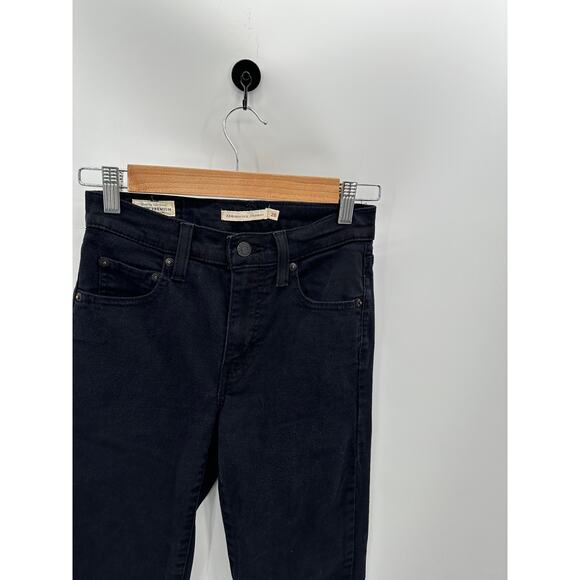 Levi's 724 High Rise Slim Straight Black Sheep Denim Jeans Women's Size 26 x 28 - Picture 5 of 10